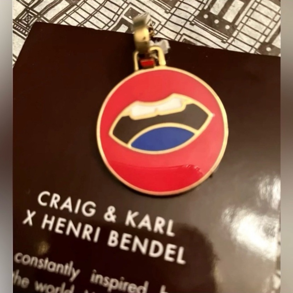 Craig & Karl X Henri Bendel Lip Key Holder or Bag Charm RARE - Picture 2 of 5